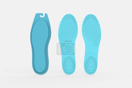Frido Gel Cloud Ultra Komfortable Trimmbare Einlegesohle, verhindert Fersen-, Bein- und Rückenschmerzen, weiches und federndes Gefühl. 3D-Illustration