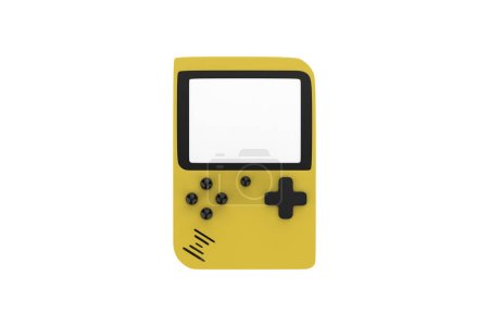 gameboy portable gaming device. isolated on a white background. 3d illustration