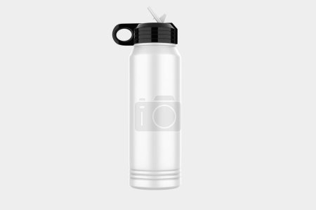 Water Bottle Mockup Isolated On White Background. 3d illustration