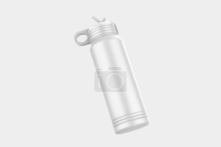 Water Bottle Mockup Isolated On White Background. 3d illustration
