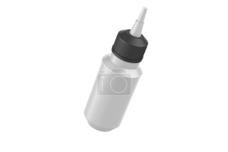 Matte Dropper Bottle Mockup Isolated On White Beckground.3d illustration