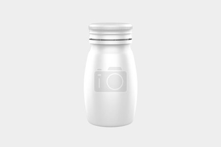 Matte Plastic Jar Mockup Isoliert auf weißem Hintergrund. 3D-Illustration