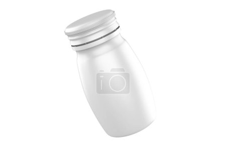 Matte Plastic Jar Mockup Isolated On White Background. 3d illustration