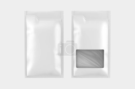 Téléchargez les photos : Pochette sacs maquette isolé sur fond blanc. Peut être utilisé pour le modèle de votre conception, présentation, promo, illustration ad.3d - en image libre de droit