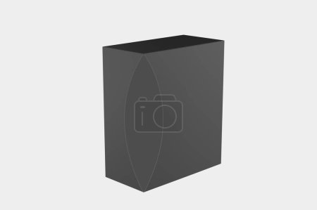 Hard Box Mockup Isoliert auf weißem Hintergrund. 3D-Illustration