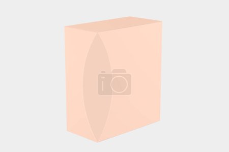 Hard Box Mockup Isoliert auf weißem Hintergrund. 3D-Illustration