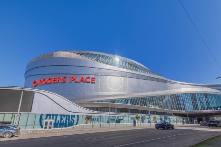 Téléchargez les photos : Edmonton, Alberta, Canada. 20 avril 2023. A Rogers Place Oilers Hockey Arena. - en image libre de droit