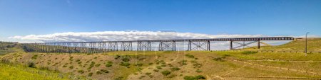 Photo for Panoramic view of the High Level Viaduct in Lethbridge, Alberta, Canada. - Royalty Free Image