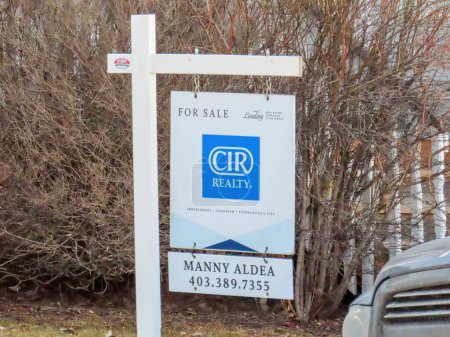 Photo for Calgary, Alberta, Canada. Mar 17, 2024. A Real Estate For Sale sign from the CIR REALITY. - Royalty Free Image
