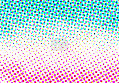 Téléchargez les photos : Abstrait coloré demi-ton points art génératif fond illustration - en image libre de droit