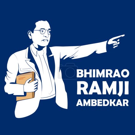 Illustration for Easy to edit vector illustration of Dr Bhimrao Ramji Ambedkar for Ambedkar Jayanti celebration - Royalty Free Image