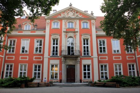 Foto de Palacio Czapski, también conocido como Krasinski, Sieniawski o Palacio Raczynski, palacio rococó del siglo XVII, actualmente alberga la Academia de Bellas Artes de Varsovia, Varsovia, Polonia - 4 de julio de 2012 - Imagen libre de derechos