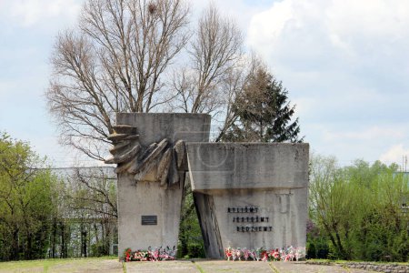 Monument to the Defenders of the Nation, Memorial park, installed in 1969, Krosno Odrzanskie, Poland - May 4, 2012