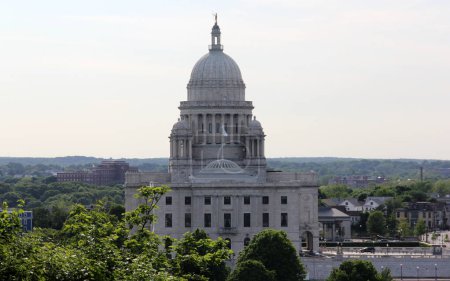 Téléchargez les photos : Rhode Island State House, vue de la terrasse Prospect, Providence, RI, États-Unis - 20 mai 2012 - en image libre de droit