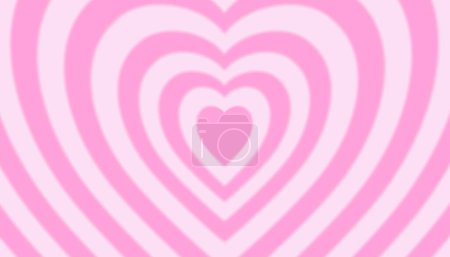 Rosa Herzen und Liebe: Romantische Valentinstag Hintergrund Herz Geometrische abstrakte Hintergrund, Lovely Vibes Poster Design, Trendy Y2K Illustration