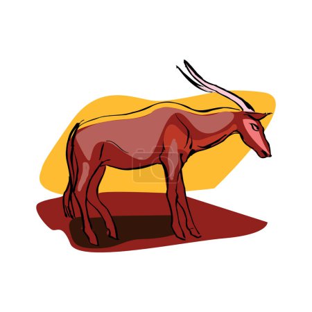 Ilustración de Ilustración vectorial de una gacela - Imagen libre de derechos