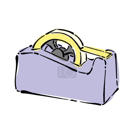 Ilustración de Ilustración vectorial del dispensador de cinta y cinta - Imagen libre de derechos