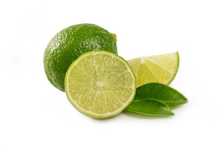 fresh lime isolated on white background