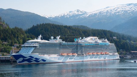Photo for Ketchikan, Alaska USA - May 27, 2019: cruise ship Royal Princess of Princess Cruises voyage with landscape. - Royalty Free Image