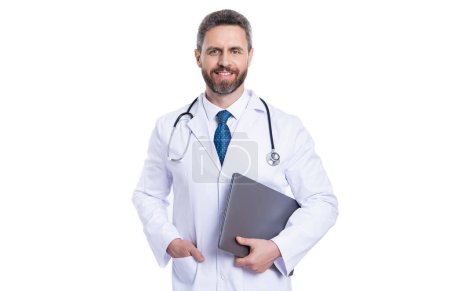 Photo for Consulting patient online. having online emedicine appointment. ehealth medical service. doctor work in clinic office. video call with doctor. Online man doctor appointment, ehealth. - Royalty Free Image