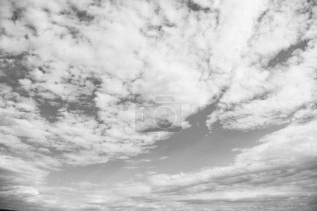blue skyscape background with white fluffy clouds.