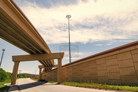 flyover architecture of transport system. bridge overpass on highway. structural overpass. Roadway structure expansion. overpass structure of bridge. structural roadway. road junction.