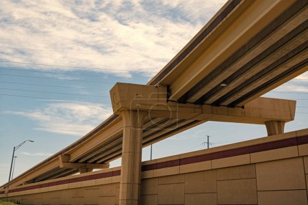 structural roadway. road junction. flyover architecture of transport system. bridge overpass on highway. structural overpass. overpass structure of bridge. Efficient skyway transportation.