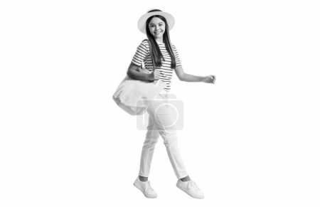 full length of teen girl in marine style on background. teen girl in marine style. teen girl in marine style isolated on white. teen girl in marine style at studio.