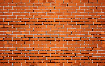 Téléchargez les illustrations : Mur de briques orange rouille brillant - Illustration, fond abstrait orange brûlé - en licence libre de droit