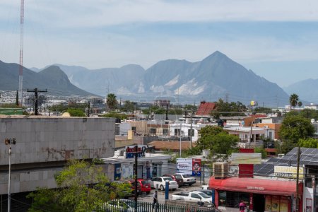 Photo for Monterrey, NL. 29-10-2023. View of Buildings and Mountains of the City of Monterrey - Royalty Free Image