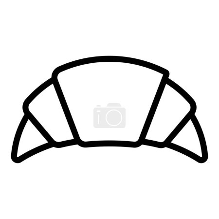 Illustration for Croissant bread vector Line Icon. Simple Creative vector Line Icon - Royalty Free Image