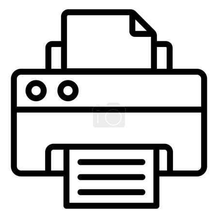 Ilustración de Icono de impresora. Interfaz de usuario Vector Illustration, As a Simple Vector Sign and Trendy Symbol in Line Art Style, for Design and Websites, or Mobile Apps, - Imagen libre de derechos