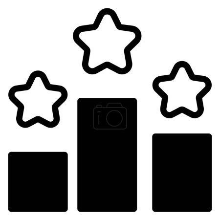 Illustration for Rating star Finance Related Vector Line Icon. Editable Stroke Pixel Perfect. - Royalty Free Image