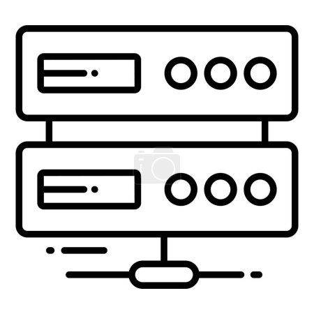 Illustration for Data base , Protection and security vector icons set cyber computer network business data technology - Royalty Free Image