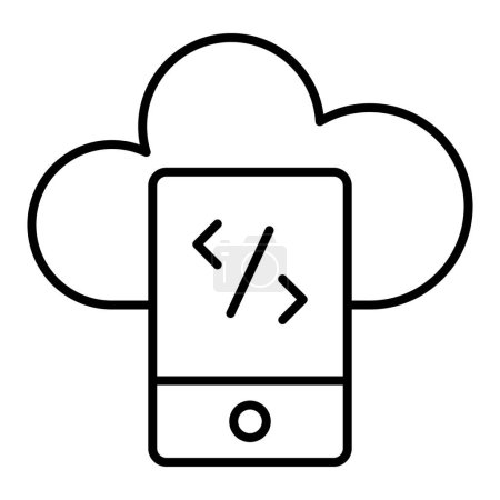 Illustration for Cloud development icon modern illustration - Royalty Free Image