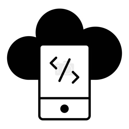 Illustration for Cloud development icon modern illustration - Royalty Free Image