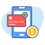 Bank app, card payment, digital payment, online payment, payment services, Premium quality vector illustration concept. Flat line icon symbol.