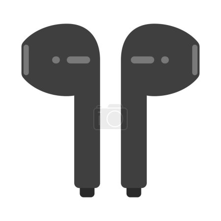 Illustration for Earphone Bluetooth Flat icon design - Royalty Free Image