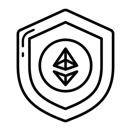 Ilustración de Shield icon, Non-fungible token, Digital technology. - Imagen libre de derechos