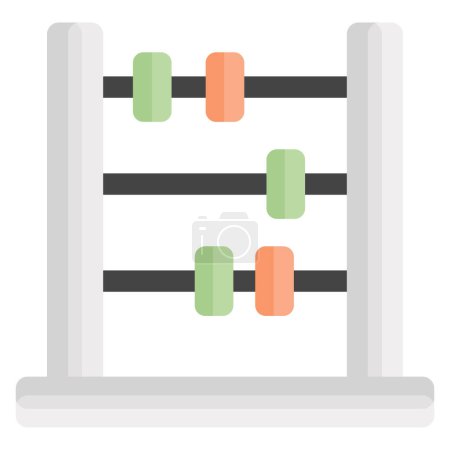 Illustration for Abacus vector flat icon, school and education icon - Royalty Free Image