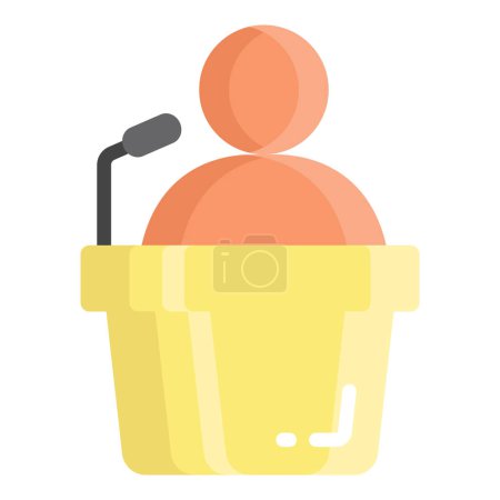 Illustration for Lecture vector flat icon, school and education icon - Royalty Free Image
