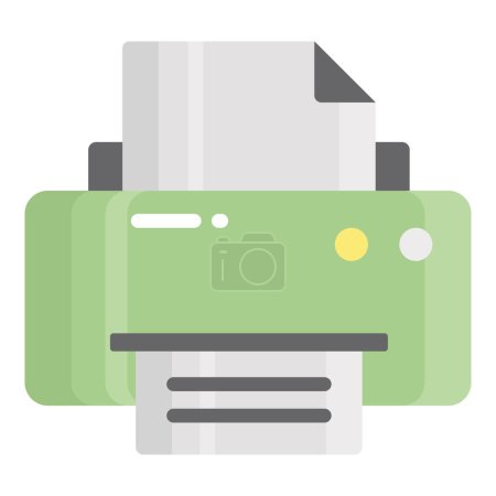 Illustration for Printer vector flat icon, school and education icon - Royalty Free Image