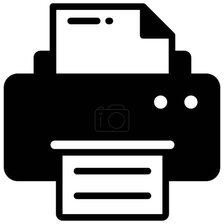 Illustration for Printer vector glyph icon, school and education icon - Royalty Free Image