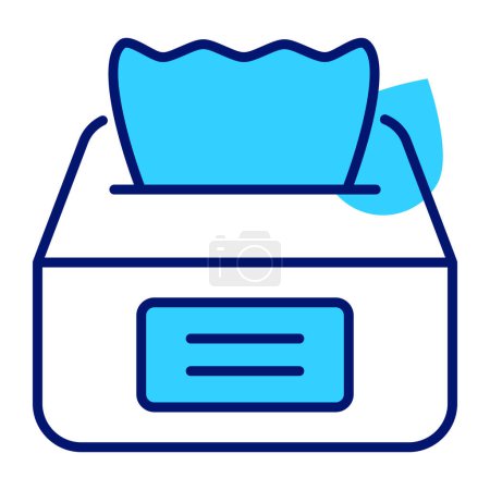 Téléchargez les illustrations : Tissue box vector design, trendy icon of hygiene napkin - en licence libre de droit