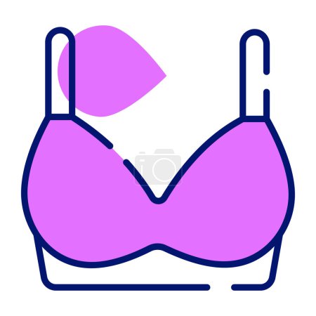 Ilustración de Bra vector icon design, ladies undergarments - Imagen libre de derechos