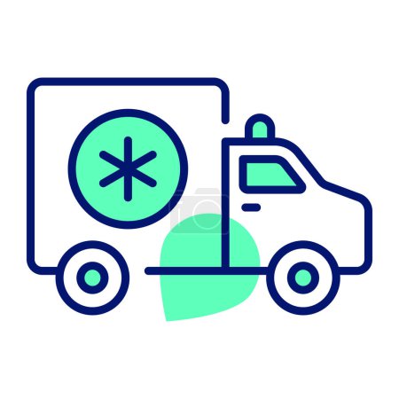 Ilustración de Emergency vehicle icon, an editable vector of hospital transport - Imagen libre de derechos
