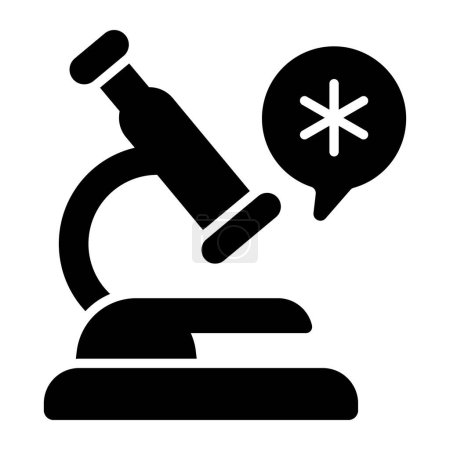 Lab testing trendy icon, microscope laboratory equipment vector