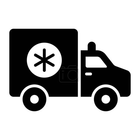 Ilustración de Emergency vehicle icon, an editable vector of hospital transport - Imagen libre de derechos