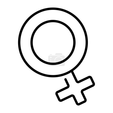 Téléchargez les illustrations : Gender symbol vector design, female symbol icon in trendy style - en licence libre de droit
