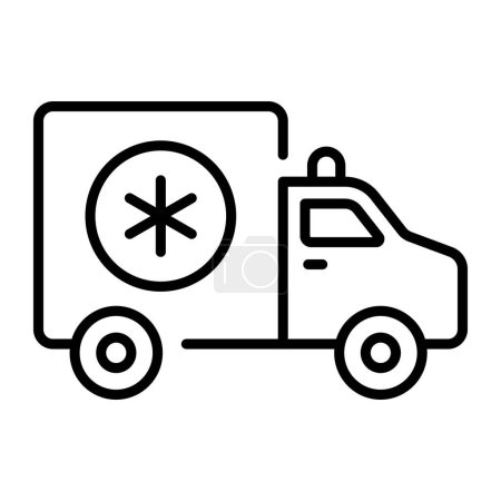 Téléchargez les illustrations : Emergency vehicle icon, an editable vector of hospital transport - en licence libre de droit
